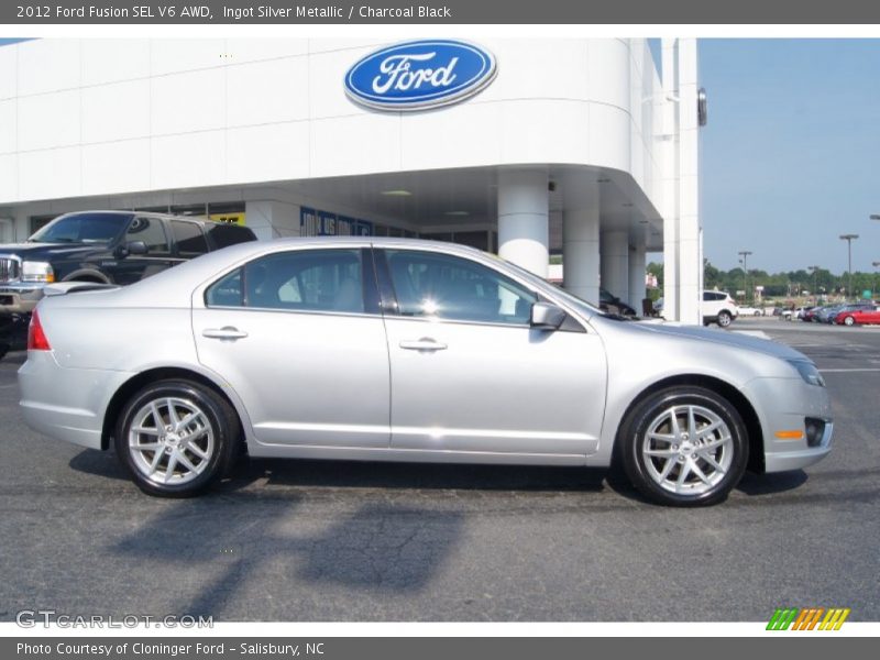 Ingot Silver Metallic / Charcoal Black 2012 Ford Fusion SEL V6 AWD