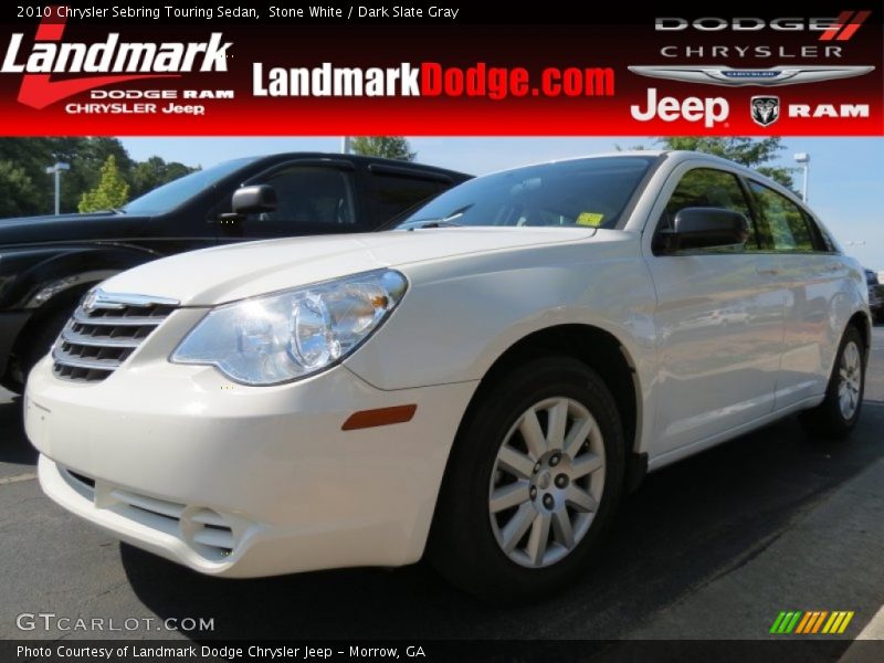 Stone White / Dark Slate Gray 2010 Chrysler Sebring Touring Sedan