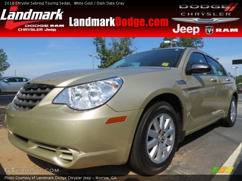 White Gold / Dark Slate Gray 2010 Chrysler Sebring Touring Sedan