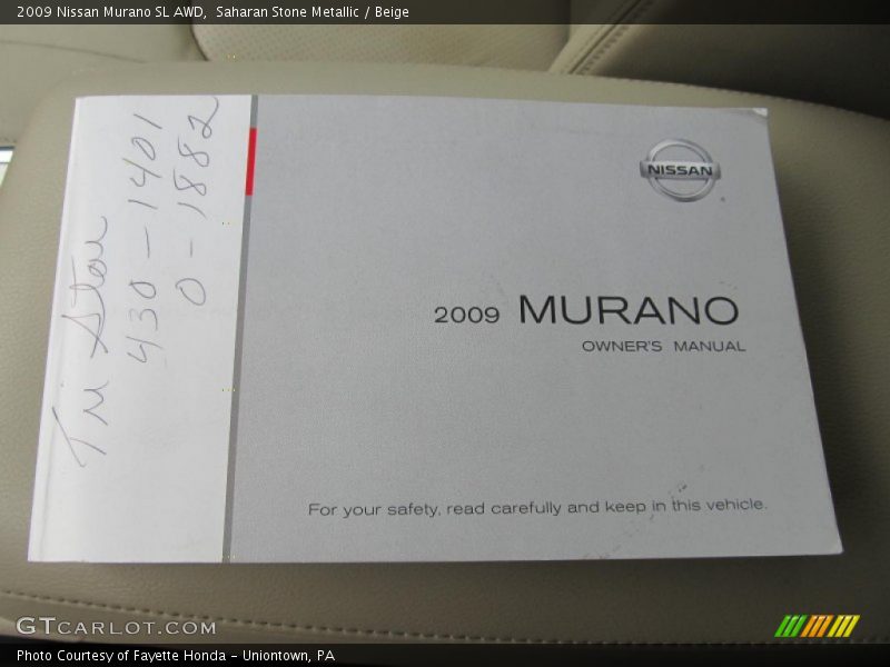 Saharan Stone Metallic / Beige 2009 Nissan Murano SL AWD