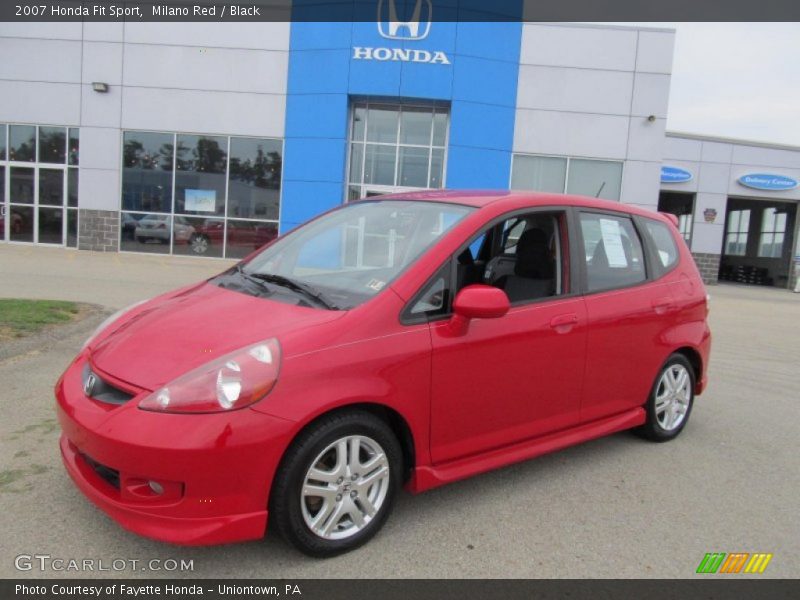 Milano Red / Black 2007 Honda Fit Sport
