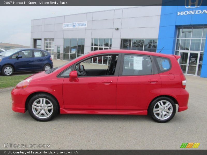 Milano Red / Black 2007 Honda Fit Sport