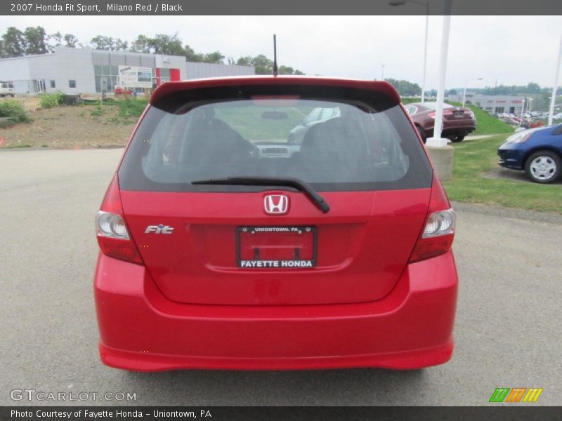Milano Red / Black 2007 Honda Fit Sport