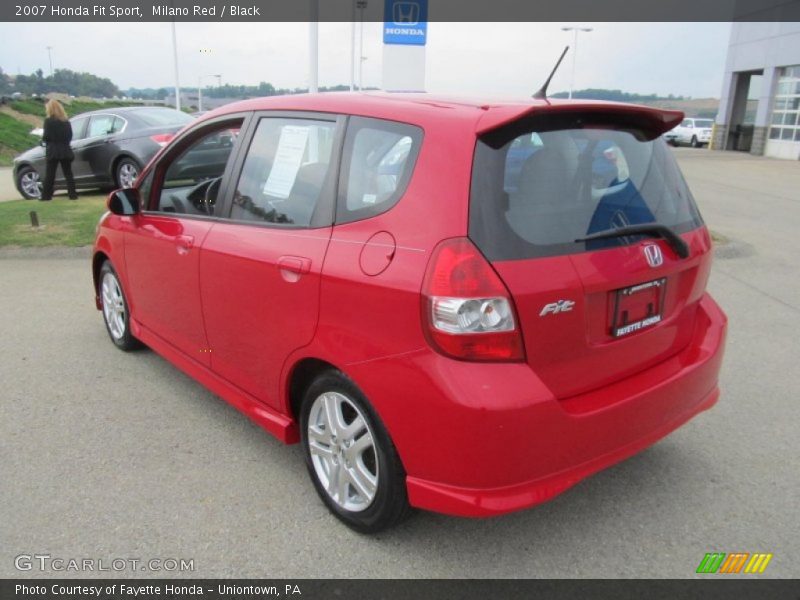 Milano Red / Black 2007 Honda Fit Sport