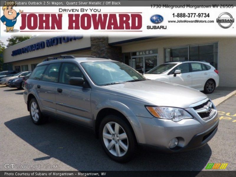 Quartz Silver Metallic / Off Black 2008 Subaru Outback 2.5i Wagon