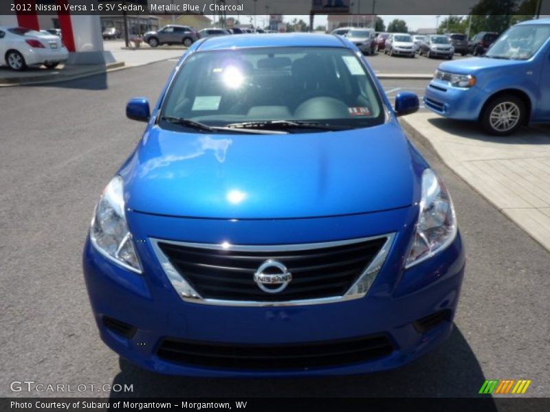 Metallic Blue / Charcoal 2012 Nissan Versa 1.6 SV Sedan