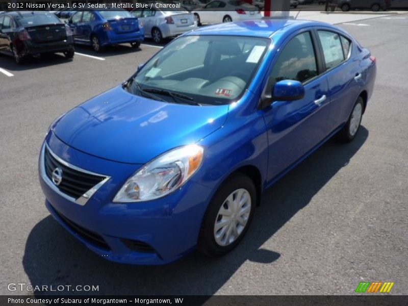 Metallic Blue / Charcoal 2012 Nissan Versa 1.6 SV Sedan