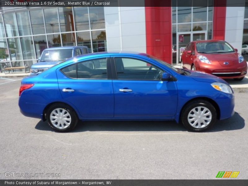 Metallic Blue / Charcoal 2012 Nissan Versa 1.6 SV Sedan