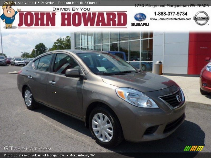 Titanium Metallic / Charcoal 2012 Nissan Versa 1.6 SV Sedan