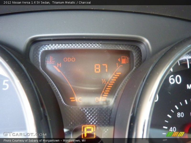 Titanium Metallic / Charcoal 2012 Nissan Versa 1.6 SV Sedan