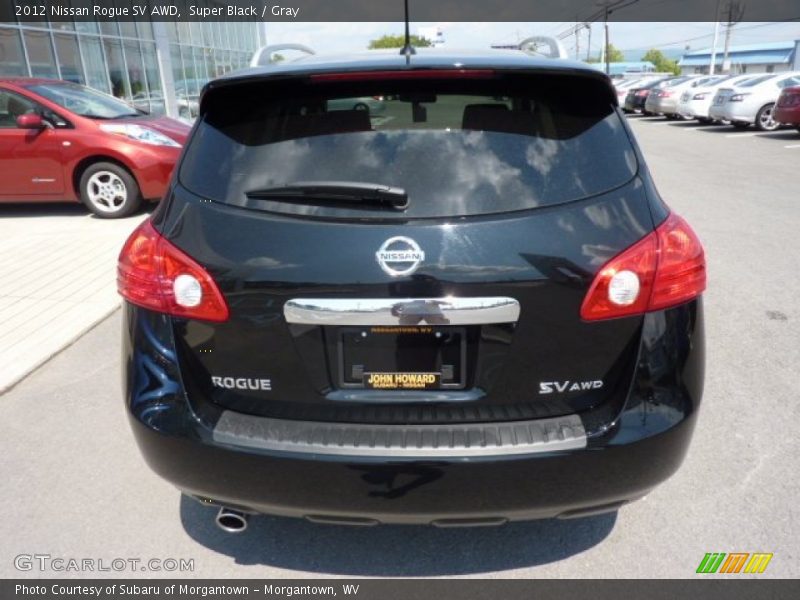 Super Black / Gray 2012 Nissan Rogue SV AWD
