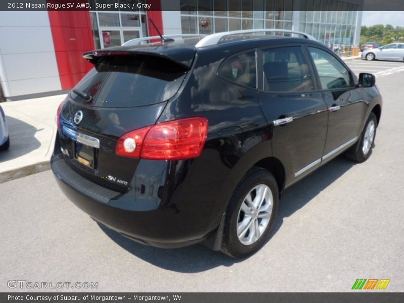 Super Black / Gray 2012 Nissan Rogue SV AWD