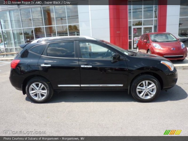 Super Black / Gray 2012 Nissan Rogue SV AWD
