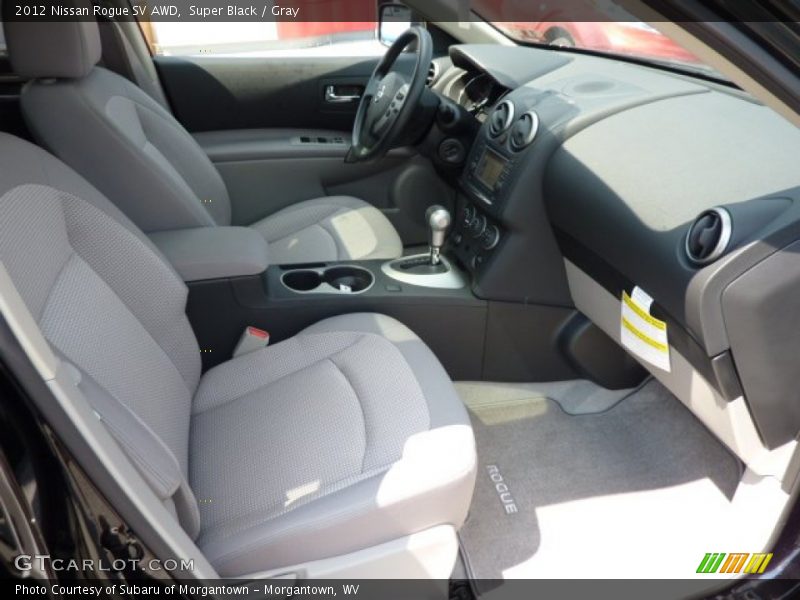 Super Black / Gray 2012 Nissan Rogue SV AWD