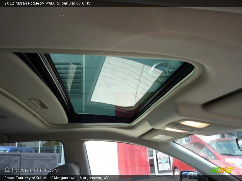 Super Black / Gray 2012 Nissan Rogue SV AWD