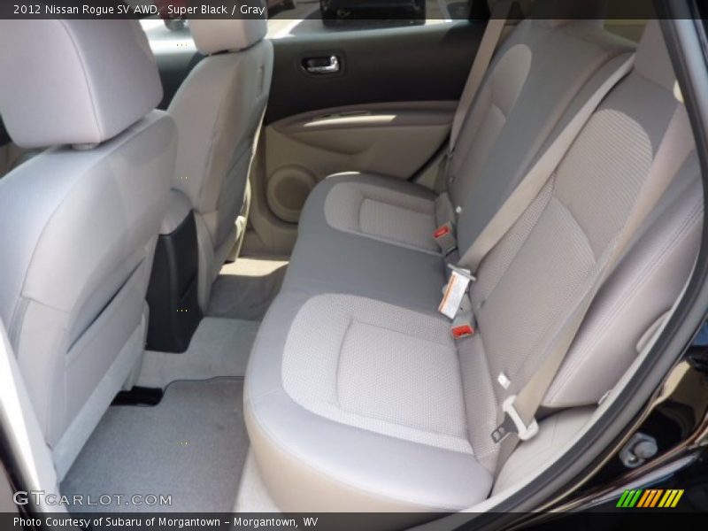 Super Black / Gray 2012 Nissan Rogue SV AWD