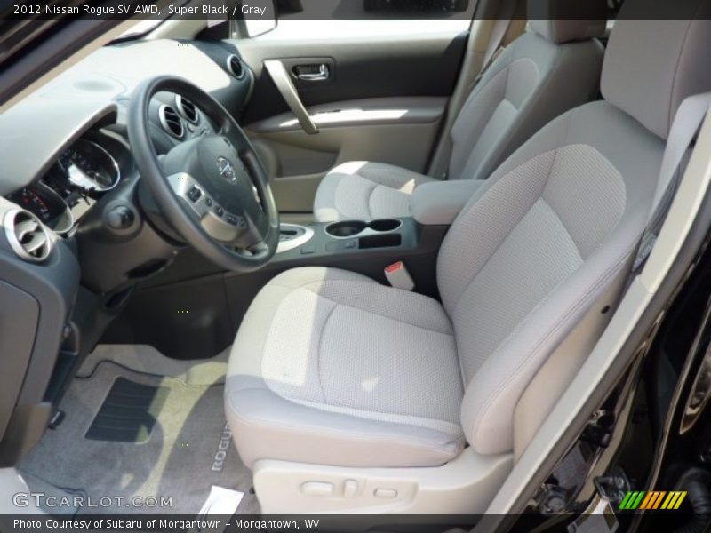 Super Black / Gray 2012 Nissan Rogue SV AWD