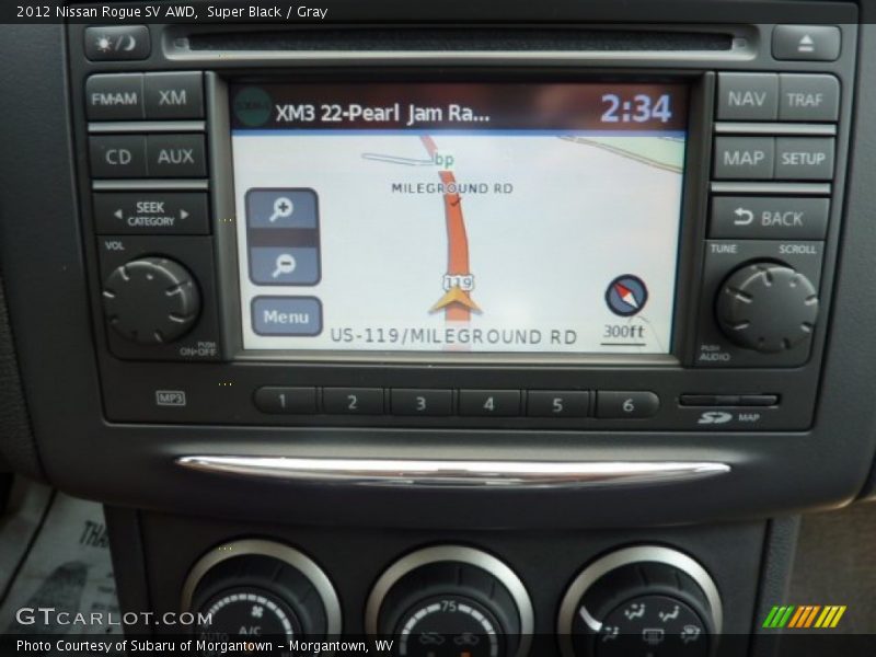 Super Black / Gray 2012 Nissan Rogue SV AWD