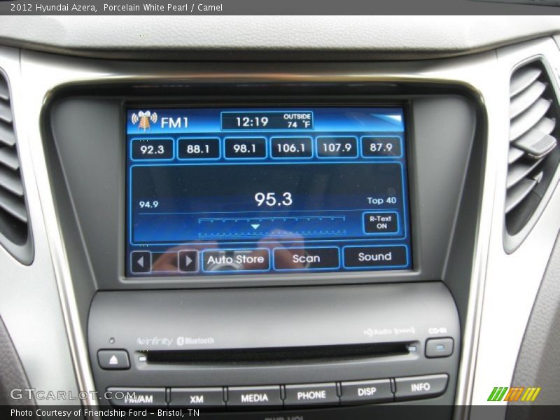 Porcelain White Pearl / Camel 2012 Hyundai Azera