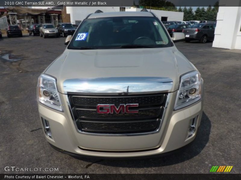 Gold Mist Metallic / Jet Black 2010 GMC Terrain SLE AWD