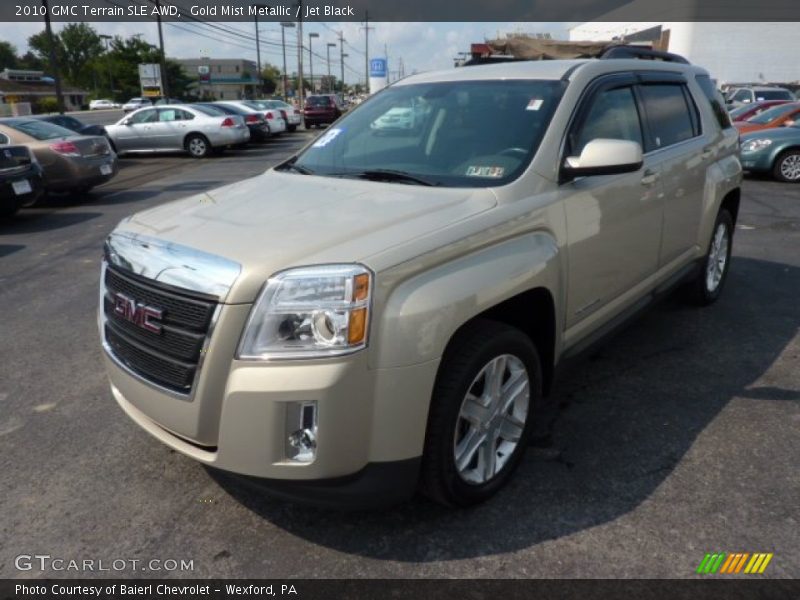 Gold Mist Metallic / Jet Black 2010 GMC Terrain SLE AWD