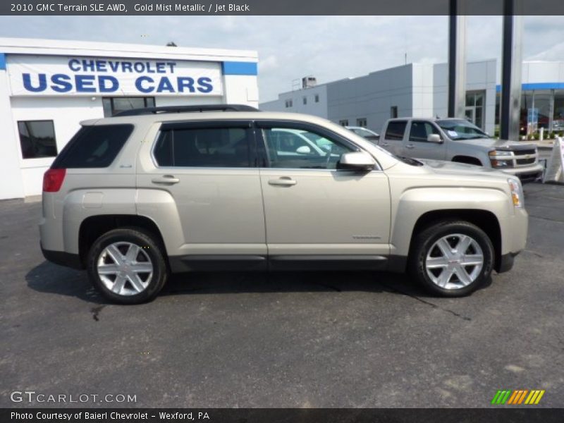 Gold Mist Metallic / Jet Black 2010 GMC Terrain SLE AWD