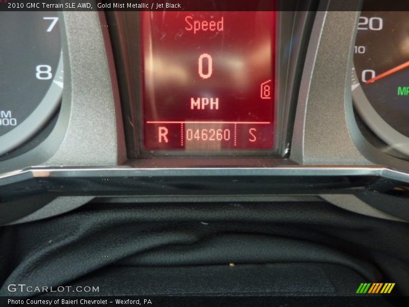 Gold Mist Metallic / Jet Black 2010 GMC Terrain SLE AWD