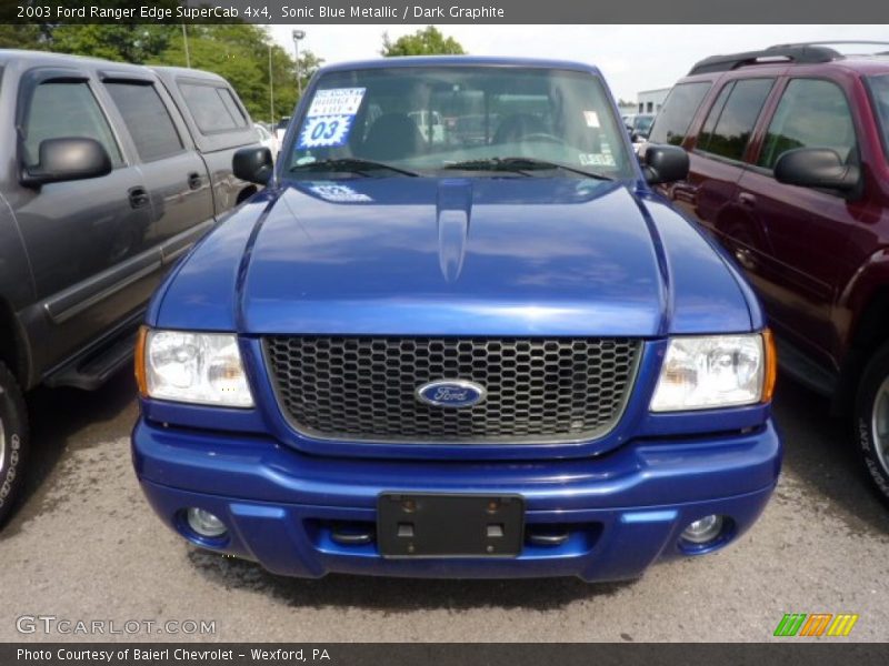 Sonic Blue Metallic / Dark Graphite 2003 Ford Ranger Edge SuperCab 4x4