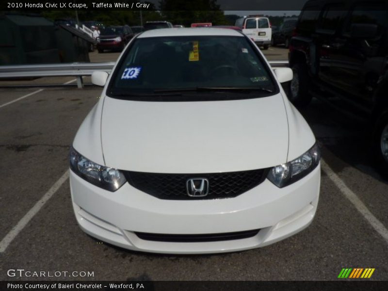 Taffeta White / Gray 2010 Honda Civic LX Coupe