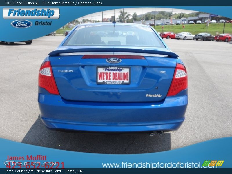 Blue Flame Metallic / Charcoal Black 2012 Ford Fusion SE