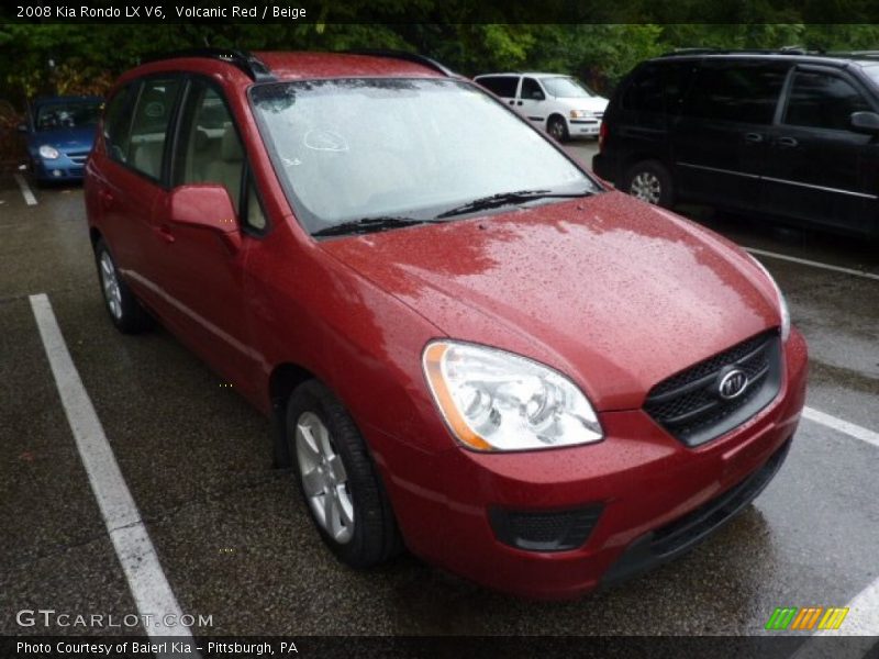 Volcanic Red / Beige 2008 Kia Rondo LX V6