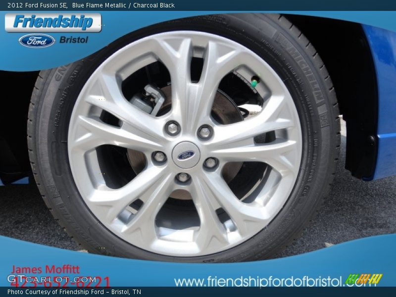 Blue Flame Metallic / Charcoal Black 2012 Ford Fusion SE