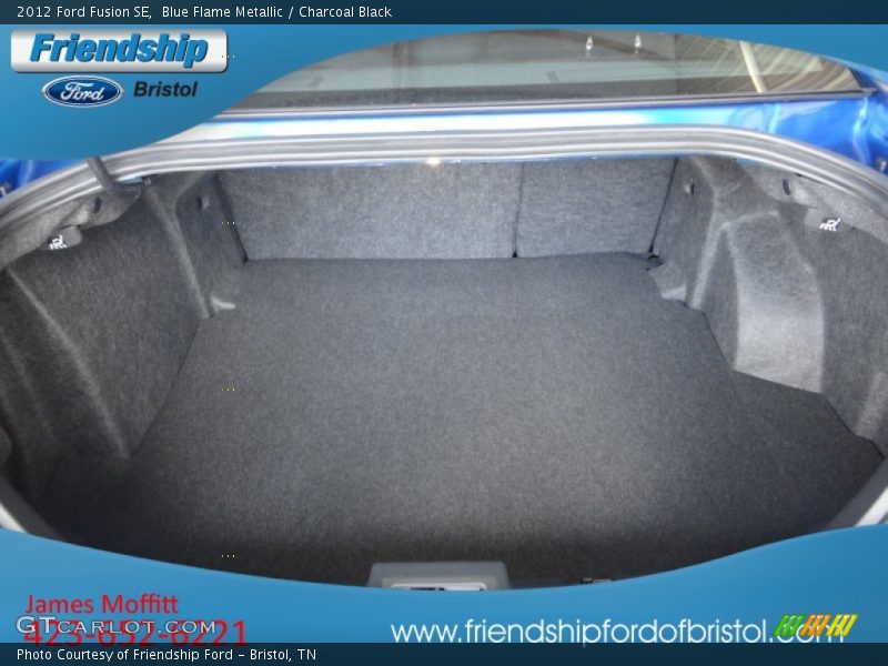 Blue Flame Metallic / Charcoal Black 2012 Ford Fusion SE