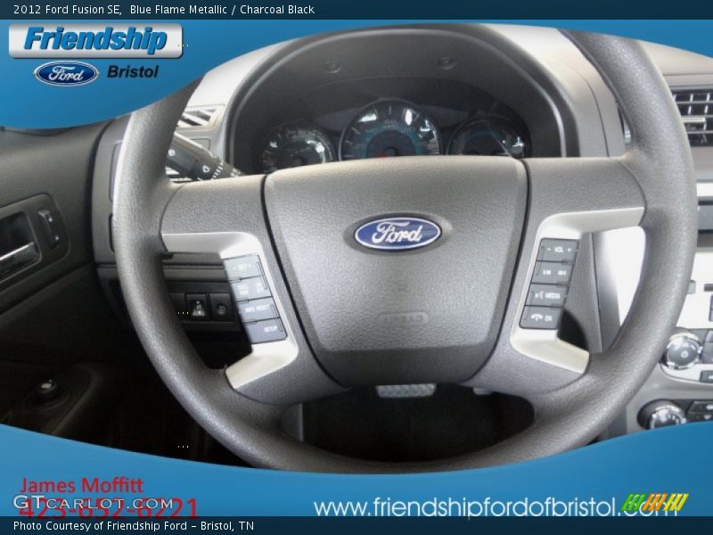 Blue Flame Metallic / Charcoal Black 2012 Ford Fusion SE