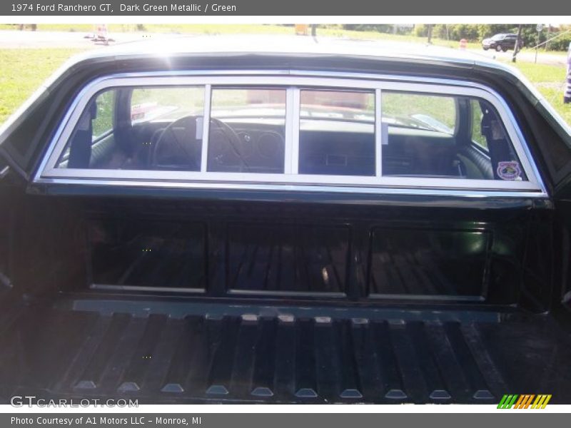 Dark Green Metallic / Green 1974 Ford Ranchero GT