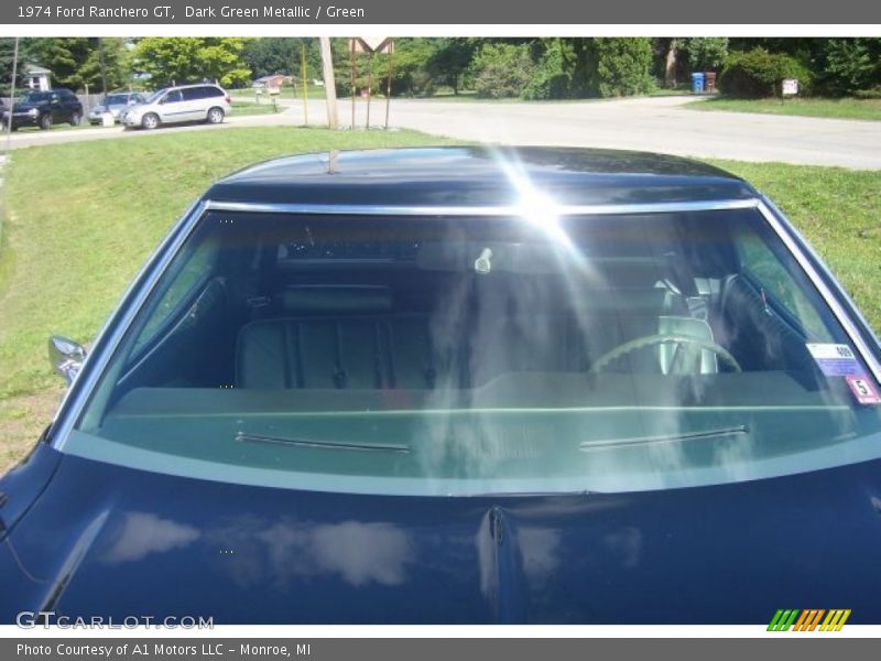 Dark Green Metallic / Green 1974 Ford Ranchero GT
