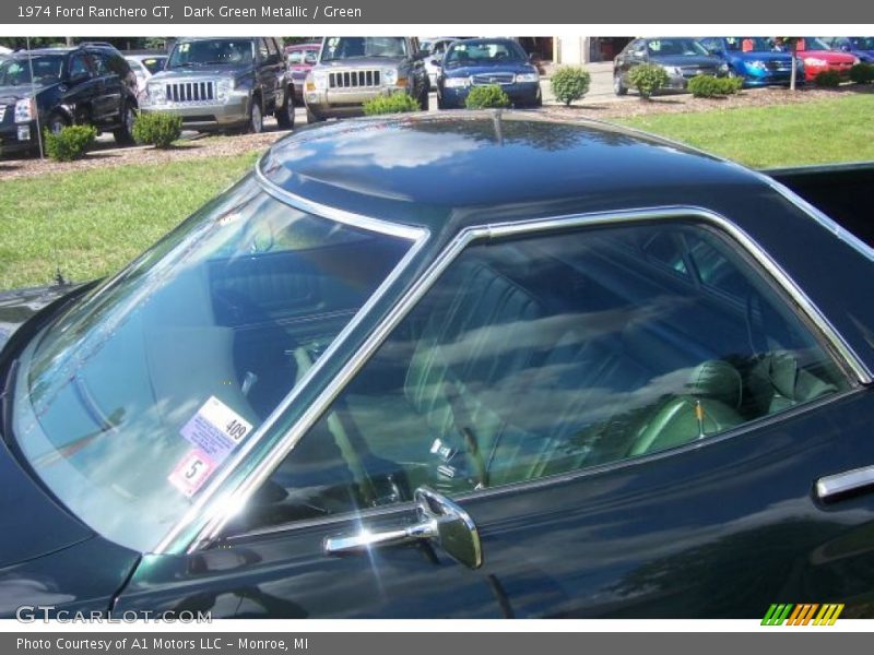 Dark Green Metallic / Green 1974 Ford Ranchero GT