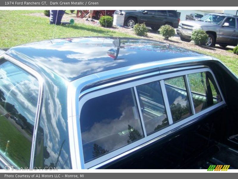 Dark Green Metallic / Green 1974 Ford Ranchero GT