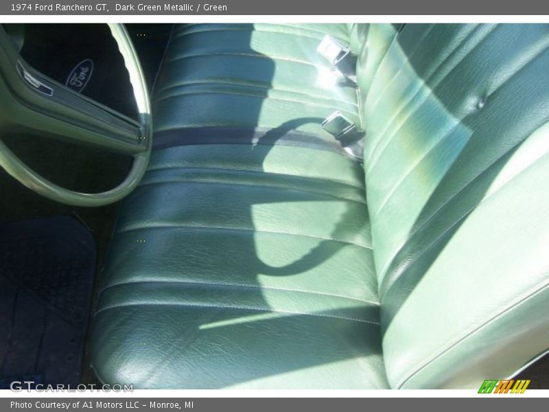 Dark Green Metallic / Green 1974 Ford Ranchero GT
