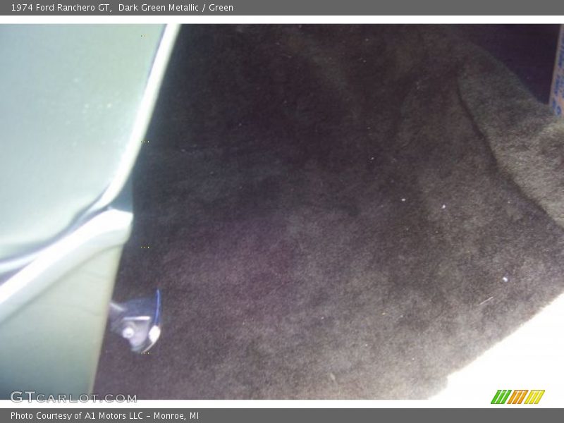 Dark Green Metallic / Green 1974 Ford Ranchero GT