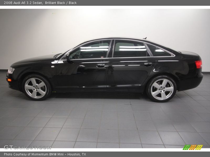 Brilliant Black / Black 2008 Audi A6 3.2 Sedan