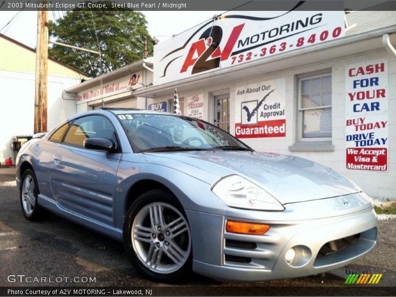 Steel Blue Pearl / Midnight 2003 Mitsubishi Eclipse GT Coupe