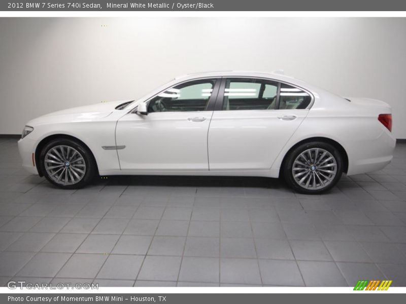 Mineral White Metallic / Oyster/Black 2012 BMW 7 Series 740i Sedan