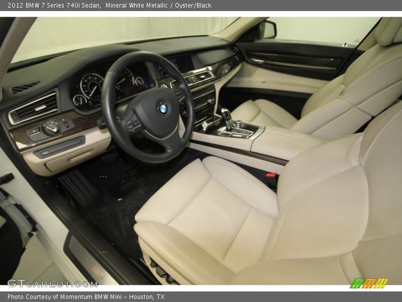 Mineral White Metallic / Oyster/Black 2012 BMW 7 Series 740i Sedan