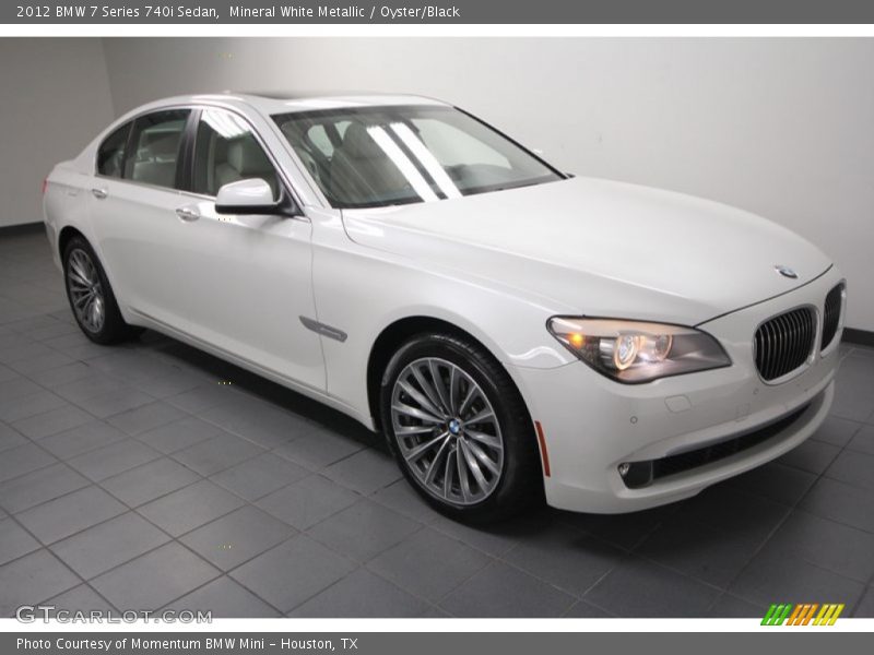 Mineral White Metallic / Oyster/Black 2012 BMW 7 Series 740i Sedan
