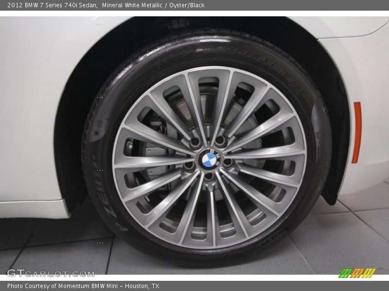 Mineral White Metallic / Oyster/Black 2012 BMW 7 Series 740i Sedan