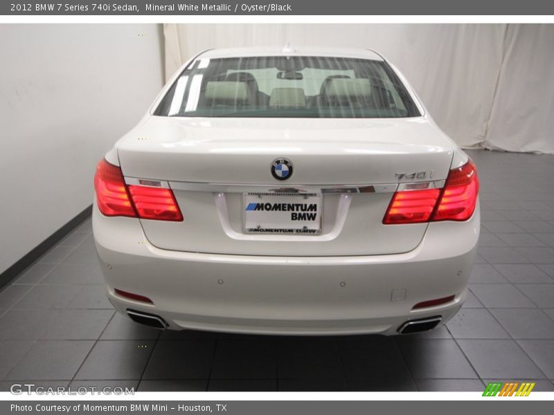 Mineral White Metallic / Oyster/Black 2012 BMW 7 Series 740i Sedan