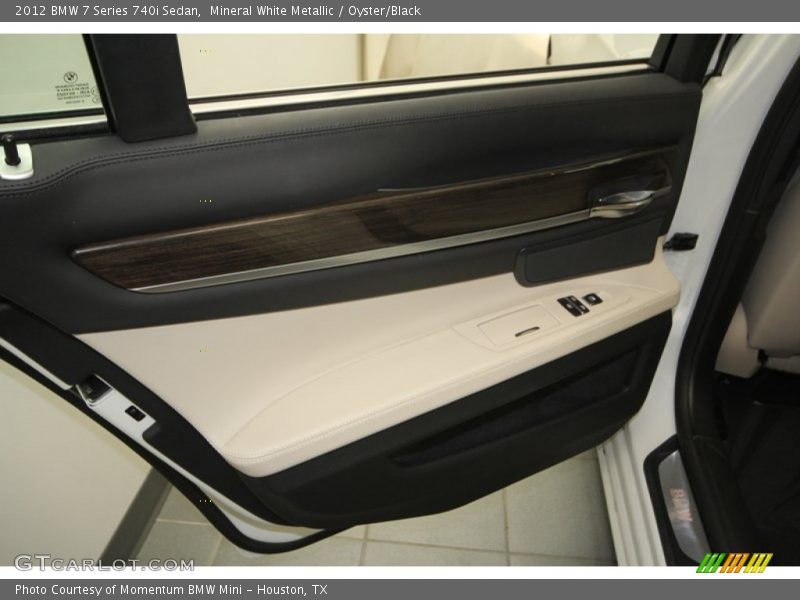 Mineral White Metallic / Oyster/Black 2012 BMW 7 Series 740i Sedan
