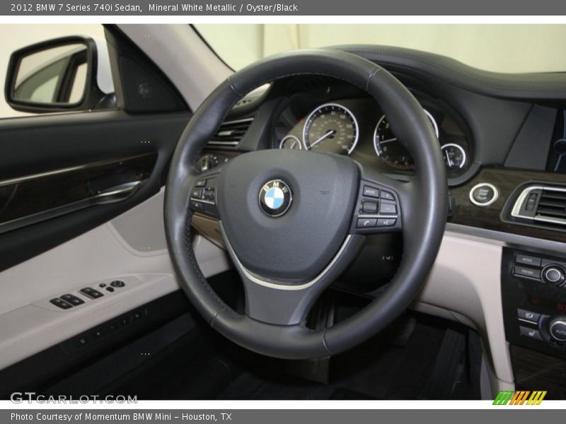 Mineral White Metallic / Oyster/Black 2012 BMW 7 Series 740i Sedan