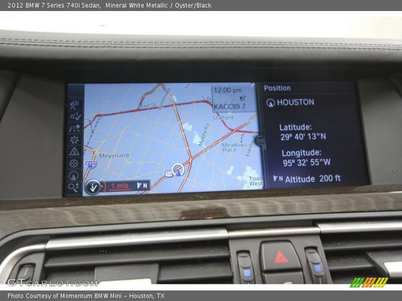 Mineral White Metallic / Oyster/Black 2012 BMW 7 Series 740i Sedan